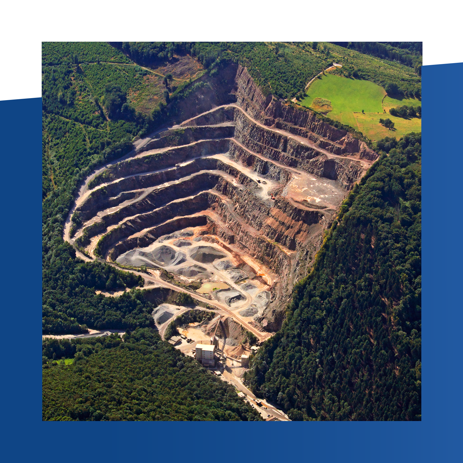 Steinbruch Lasbeck von oben.