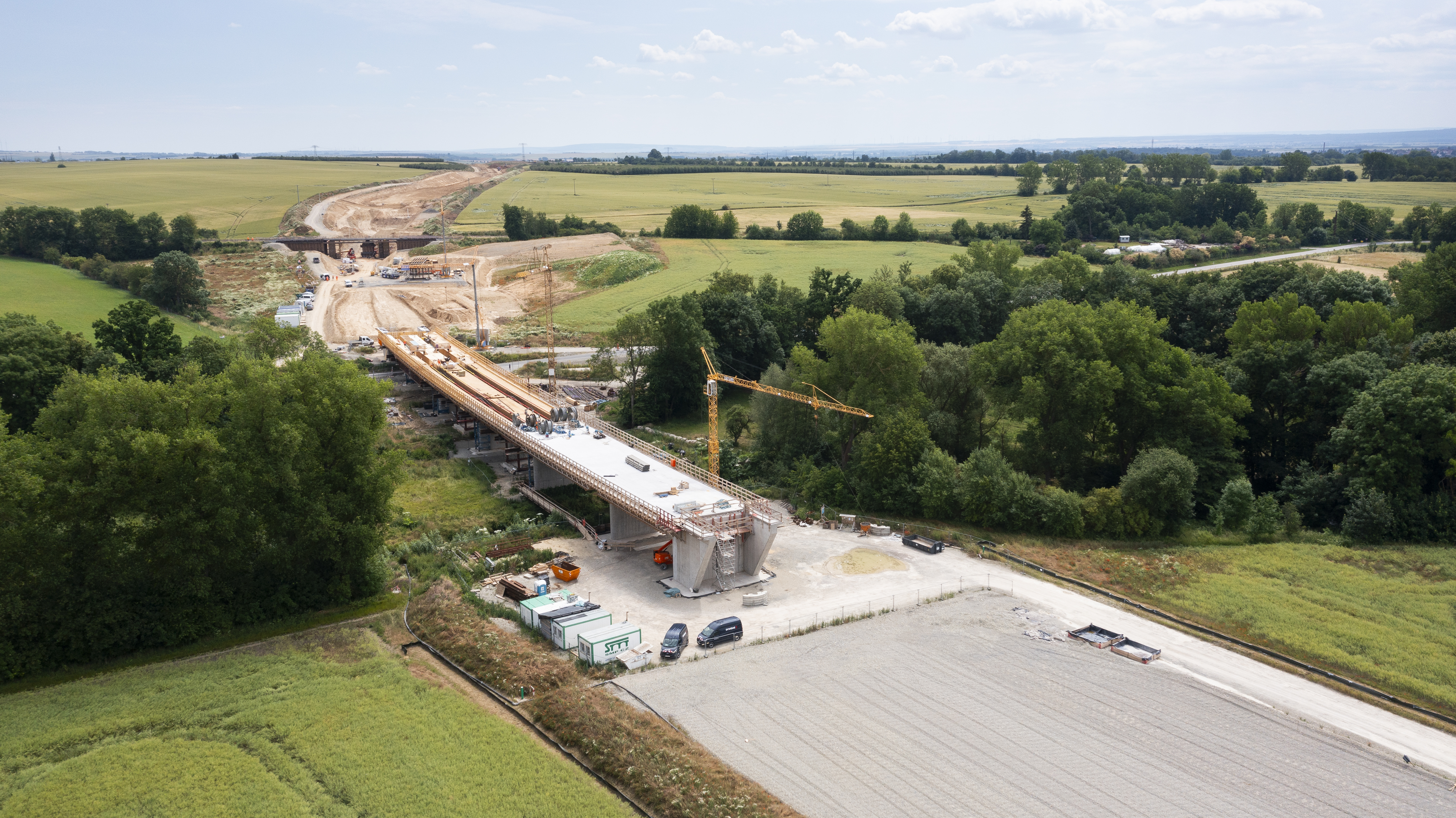 Bauarbeiten auf der B247.