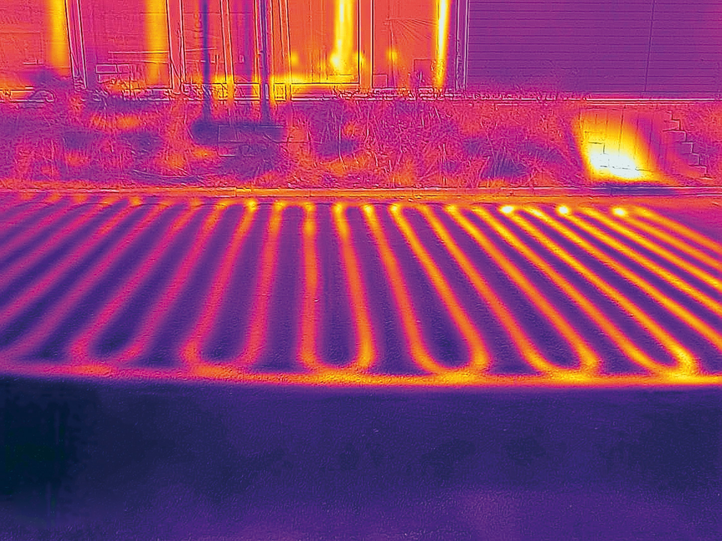 Aufnahme der Power Road mit einer Wärmebildkamera. 