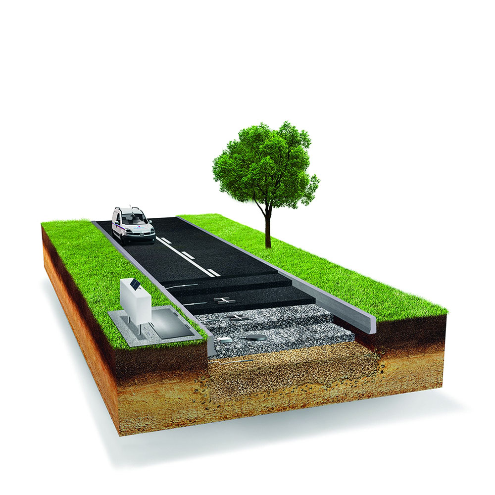 Illustration von Smartvia, der intelligenten Straße. 