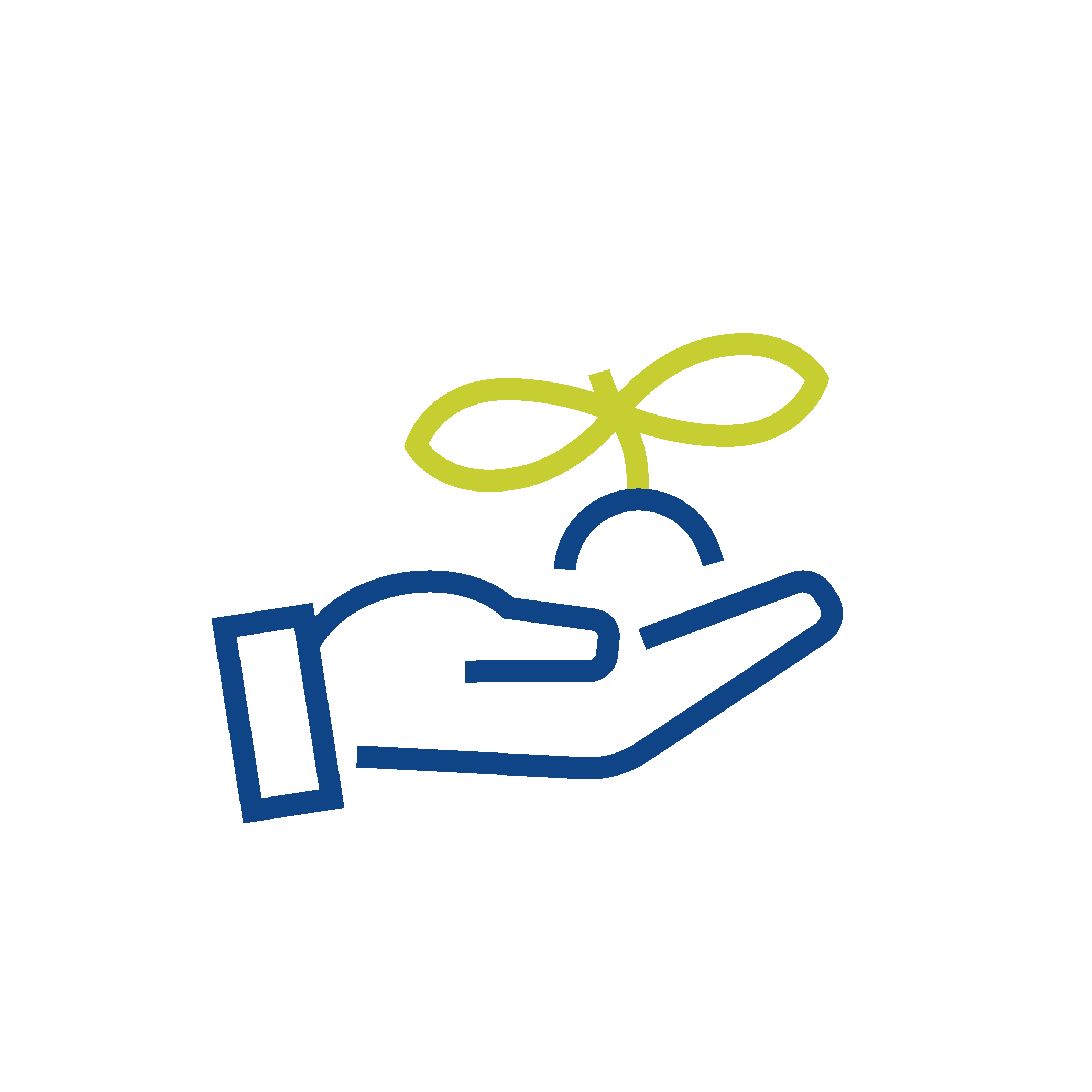 Icon Hand mit einer Pflanze