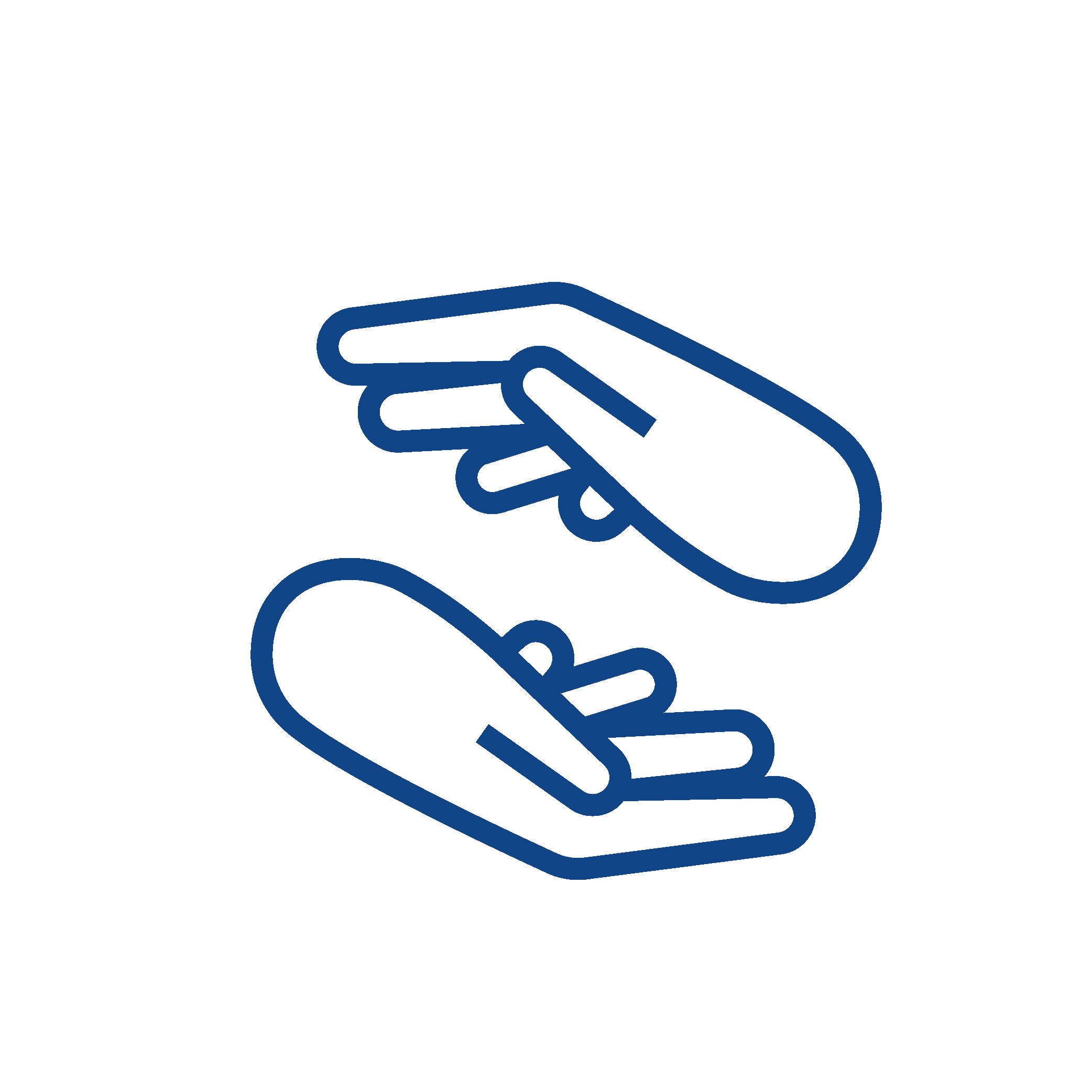 Icon übereinander liegende Hände.